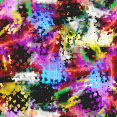  Kusursuz renkli lekeli uzay boyalı efekt modayı. Yumuşak döşenmiş arka plan yıkanmış. Dağınık yaz kravatları Batik plaj desenleri.