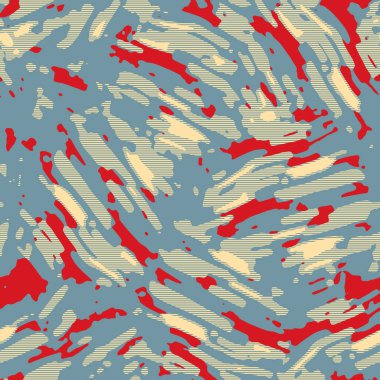 . Modern retro-yüzme modadan izler giyer. Memphis tarzı maskülen grunge soyut arka plan. Klasik deniz mavisi, kırmızı, sarı, pürüzsüz. Yüksek kalite, jpg kumaşı.. 