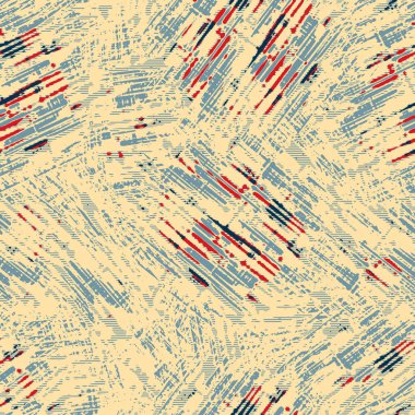 Eğlenceli sarı, kırmızı, soyut, dikişsiz doku. Modern retro-yüzme her yerde moda. Sahilde yaşam yastığı kaplaması ya da sahil evi kumaş arka planı. Yüksek kalite jpg batik swatch.