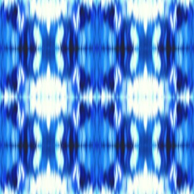 Optik kravat boyası kaleydoskop bulanık doku arka planı. Kusursuz simetri ombre etkisi geçti. 80 'lerin stili eski geometrik ayna deseni. Yüksek çözünürlüklü funky plaj giyin moda tekstili