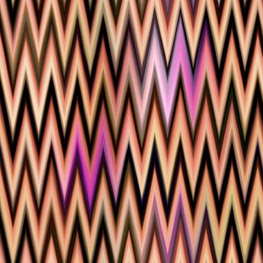 Endonezya uzayı gradyan ikat desenini boyamış. Kusursuz renklendirilmiş zig zag etkisi. 1970 'lerin moda baskısı geçmişi