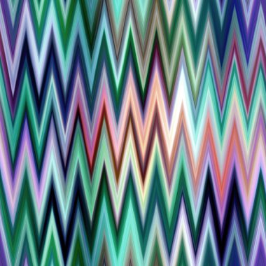 Endonezya uzayı gradyan ikat desenini boyamış. Kusursuz renklendirilmiş zig zag etkisi. 1970 'lerin moda baskısı geçmişi