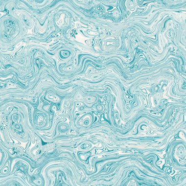 Ege mavisi benekli girdap mermer denizcilik dokusu arka planı. Yaz kıyı yaşam tarzı ev dekorasyonu. Sıvı mavi su akış efekti tekstil dikişsiz desen boyadı.