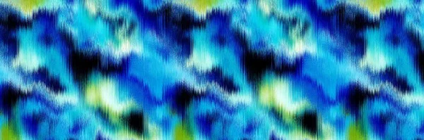 Oceán modré skvrnité okrajové pruhy plátno textury pozadí. Letní pobřežní životní styl vlnité tkaniny efekt. Azure blu wash krveprolití okraje materiálu. Dekorativní textilní bezešvé vzor stuha lemování. — Stock fotografie