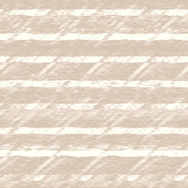 Minimal ecru jute plain horizontal stripe texture pattern. Two tone washed out beach decor background. Modern rustic brown sand color design. Seamless striped distress shabby chic pattern. — Stock Photo, Image