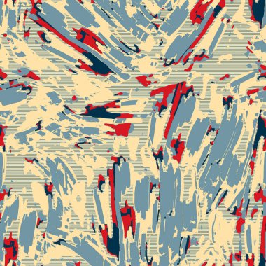 Eğlenceli sarı, kırmızı, soyut, dikişsiz doku. Modern retro-yüzme her yerde moda. Sahilde yaşam yastığı kaplaması ya da sahil evi kumaş arka planı. Yüksek kalite jpg batik swatch.