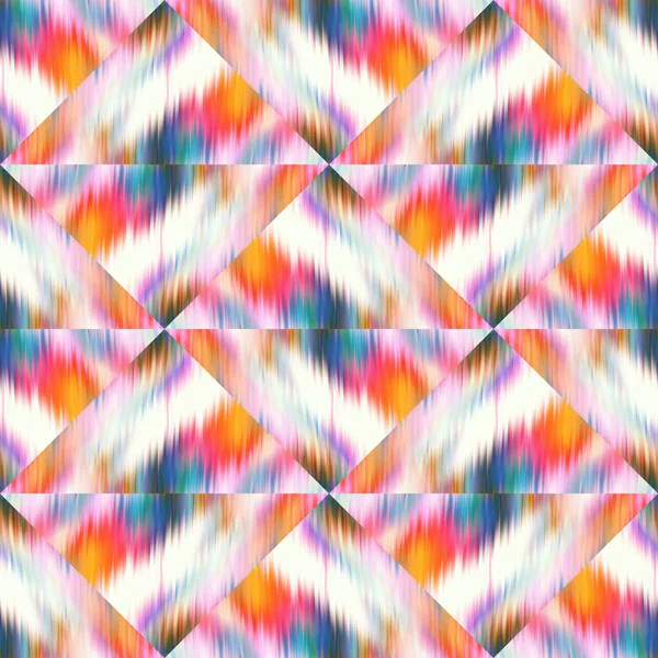 Trójkąt optyczny krawat geometryczne tło tekstury barwnika. Płynny przepływ cieczy efekt mozaiki materiału siatki. Nowoczesny mokry, zmywalny, zróżnicowany wzór rozmycia płynu. — Zdjęcie stockowe