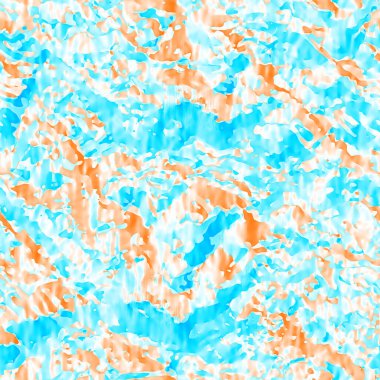 Dalgalı yaz boyası arka planı. Plaj mayosu için farklı renk karışımı, modaya uygun moda baskı. Boho dijital suluboya efekti damlatıyor. Yüksek çözünürlüklü, kusursuz desen materyali.