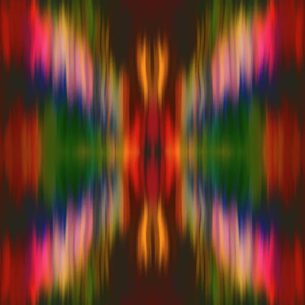 Optische Kaleidoskope verwischen den Hintergrund der Textur. Nahtlos ausgewaschener Symmetrie-Ombre-Effekt. Retro geometrisches Spiegelmuster im Stil der 80er Jahre. Hohe Auflösung Strand tragen Mode Textil — Stockfoto