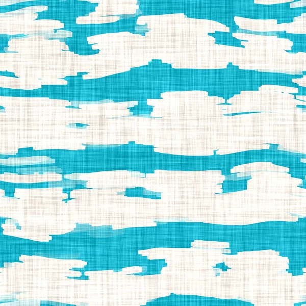 Блакитна строката вихрова хвиля сільського тла текстури лляної тканини. Літній пляжний стиль смуга домашнього декору тканини. Фарбоване прання хвилястий прибережний живий текстильний ефект. Високоякісний безшовний візерунок jpg . — стокове фото