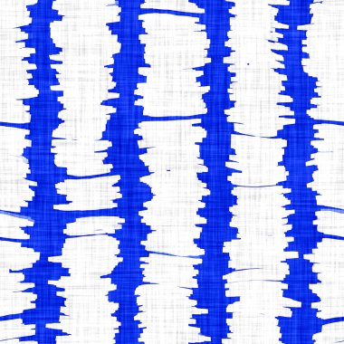 Mavi benekli girdap dalgası rustik keten dokusu arka planı. Yaz kumsalı tarzı çizgili ev dekorasyonu. Boyalı yıkama dalgalı sahil tekstil etkisi. Yüksek kalite jpg pürüzsüz desen örneği.