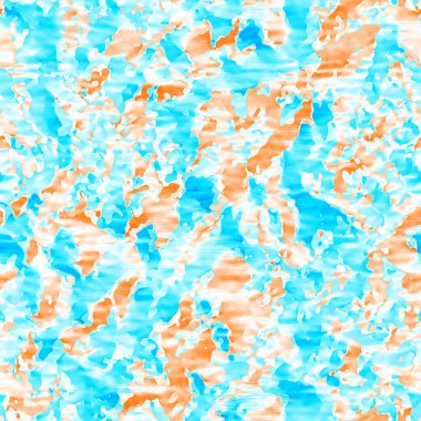 Dalgalı yaz boyası arka planı. Plaj mayosu için farklı renk karışımı, modaya uygun moda baskı. Boho dijital suluboya efekti damlatıyor. Yüksek çözünürlüklü, kusursuz desen materyali.