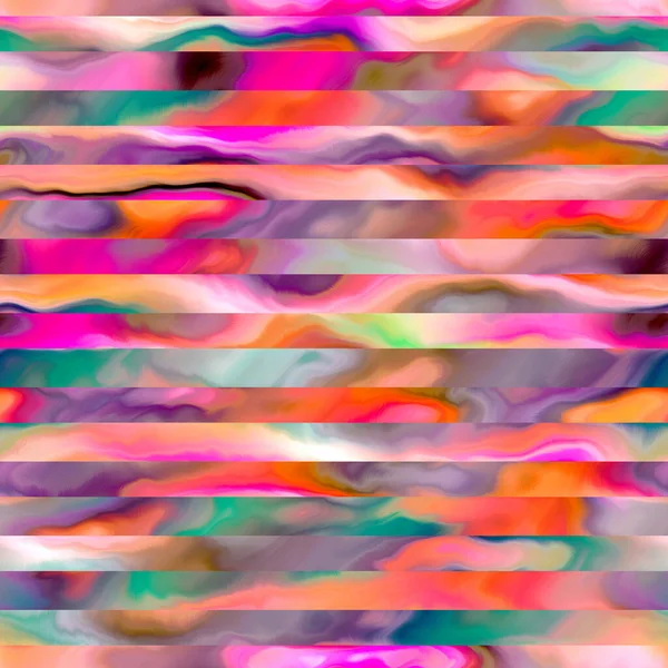 Fun summer ombre tie dye batik thin stripes pattern. Seamless space dyed bleed stripe linear effect. Washy boho beachy and active wear all over vertical line print. — Stock Photo, Image