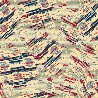 Eğlenceli sarı, kırmızı, soyut, dikişsiz doku. Modern retro-yüzme her yerde moda. Sahilde yaşam yastığı kaplaması ya da sahil evi kumaş arka planı. Yüksek kalite jpg batik swatch.