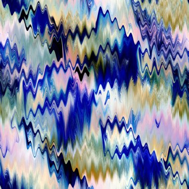 Dalgalı yaz boyası arka planı. Plaj mayosu için nemli ombre renk karışımı, modaya uygun moda baskısı. Damlayan dijital sıvı suluboya efekti. Yüksek çözünürlüklü dikişsiz kalıp materyal.