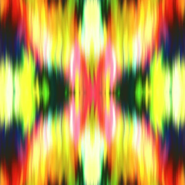 Optikai kaleidoszkóp elmosódott textúra háttér. Zökkenőmentes kimosott szimmetria ombre hatás. 80-as évekbeli retro geometriai tükör minta. Nagy felbontású strandruha divat textil — Stock Fotó