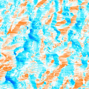 Dalgalı yaz boyası arka planı. Plaj mayosu için farklı renk karışımı, modaya uygun moda baskı. Boho dijital suluboya efekti damlatıyor. Yüksek çözünürlüklü, kusursuz desen materyali.