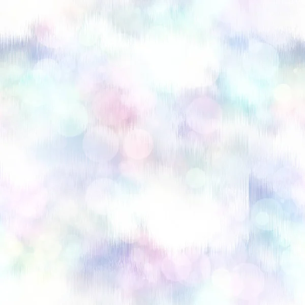 Seamless pale pastel tie dye bokeh texture. Soft tone on tone summer repeat background with washed out sun bleached ink dyed effect. — Stock Photo, Image