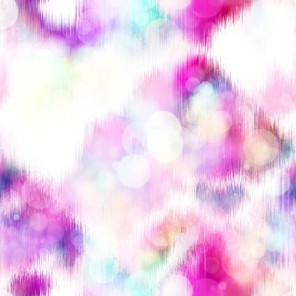 Seamless seventies tie dye bokeh texture. Hippie summer repeat background with ink dyed effect. — Stock Photo, Image