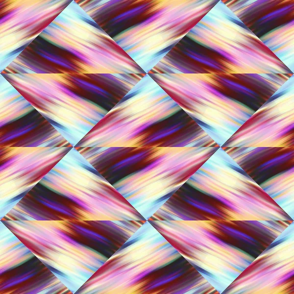 Glitch ottico triangolo cravatta tinta sfondo texture geometrica. Materiale della griglia patchwork effetto flusso liquido senza soluzione di continuità. Moderno modello di sfocatura fluida variegata umida lavata. — Foto Stock