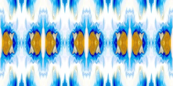 Геометрический голубой комбинированный индиго с рисунком границы батиковой полосы. Бесшовные shibori пространство окрашены полосатый эффект отделки края моды. Омытый пляж Бохо носить ленту бесконечную ленту. — стоковое фото
