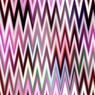 Endonezya uzayı gradyan ikat desenini boyamış. Kusursuz renklendirilmiş zig zag etkisi. 1970 'lerin moda baskısı geçmişi