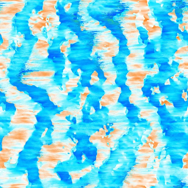 Dalgalı yaz boyası arka planı. Plaj mayosu için farklı renk karışımı, modaya uygun moda baskı. Boho dijital suluboya efekti damlatıyor. Yüksek çözünürlüklü, kusursuz desen materyali.