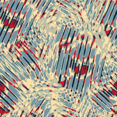 Eğlenceli sarı, kırmızı, soyut, dikişsiz doku. Modern retro-yüzme her yerde moda. Sahilde yaşam yastığı kaplaması ya da sahil evi kumaş arka planı. Yüksek kalite jpg batik swatch.