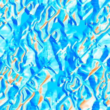 Dalgalı yaz boyası arka planı. Plaj mayosu için farklı renk karışımı, modaya uygun moda baskı. Boho dijital suluboya efekti damlatıyor. Yüksek çözünürlüklü, kusursuz desen materyali.