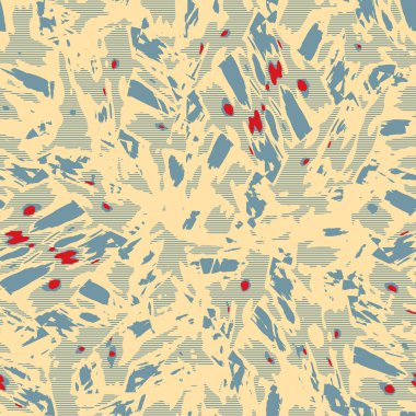 Eğlenceli sarı, kırmızı, soyut, dikişsiz doku. Modern retro-yüzme her yerde moda. Sahilde yaşam yastığı kaplaması ya da sahil evi kumaş arka planı. Yüksek kalite jpg batik swatch.