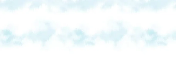 Océan bleu marbré bordure bande lin texture fond. Style de vie côtier d'été effet de tissu d'eau ondulée. Azure blu lavage saigner bord matériau. Tissu décoratif sans couture motif ruban garniture. — Photo