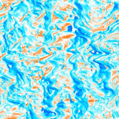 Dalgalı yaz boyası arka planı. Plaj mayosu için farklı renk karışımı, modaya uygun moda baskı. Boho dijital suluboya efekti damlatıyor. Yüksek çözünürlüklü, kusursuz desen materyali.