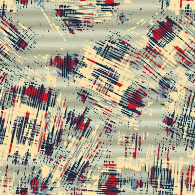 Eğlenceli sarı, kırmızı, soyut, dikişsiz doku. Modern retro-yüzme her yerde moda. Sahilde yaşam yastığı kaplaması ya da sahil evi kumaş arka planı. Yüksek kalite jpg batik swatch.