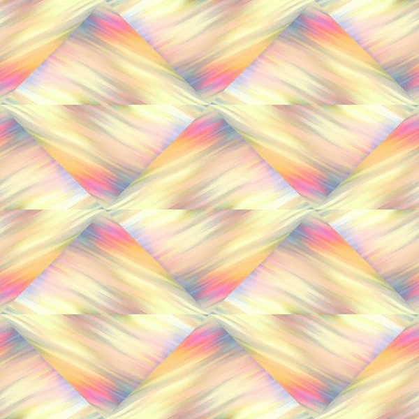 Optische glitch driehoek bindmiddel geometrische textuur achtergrond. Naadloze vloeistofstroom effect patchwork rooster materiaal. Moderne natte wasachtige bonte vloeistof wazig patroon. — Stockfoto