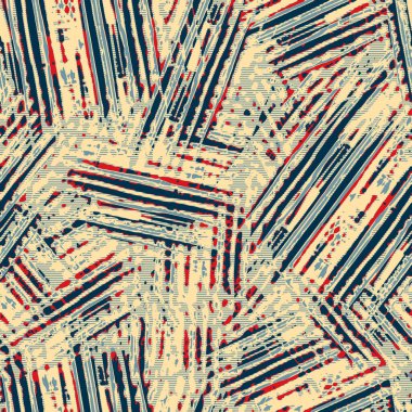 Eğlenceli sarı, kırmızı, soyut, dikişsiz doku. Modern retro-yüzme her yerde moda. Sahilde yaşam yastığı kaplaması ya da sahil evi kumaş arka planı. Yüksek kalite jpg batik swatch.