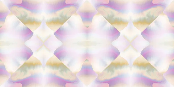 Geometrische pastel zomerdas kleurstof batik streep rand patroon. Naadloze shibori ruimte geverfd gestreepte effect vrij trim rand. Uitgewassen boho strand dragen lint eindeloze tape. — Stockfoto