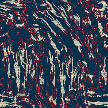 Klasik deniz mavisi, kırmızı, sarı, dikişsiz doku. Modern retro-yüzme modadan izler giyer. Memphis tarzı maskülen grunge soyut arka plan. Yüksek kaliteli jpg kumaşı.