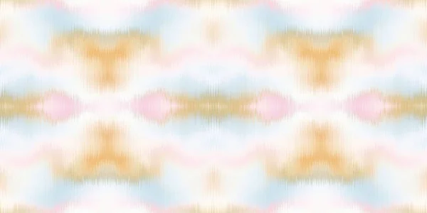 Geometrische pastel zomerdas kleurstof batik streep rand patroon. Naadloze shibori ruimte geverfd gestreepte effect vrij trim rand. Uitgewassen boho strand dragen lint eindeloze tape. — Stockfoto