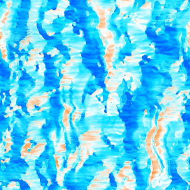 Dalgalı yaz boyası arka planı. Plaj mayosu için farklı renk karışımı, modaya uygun moda baskı. Boho dijital suluboya efekti damlatıyor. Yüksek çözünürlüklü, kusursuz desen materyali.