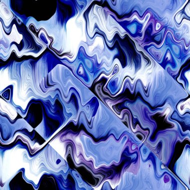 Dalgalı yaz boyası arka planı. Plaj mayosu için nemli ombre renk karışımı, modaya uygun moda baskısı. Damlayan dijital sıvı suluboya girdap etkisi. Yüksek çözünürlüklü dikişsiz kalıp materyal.