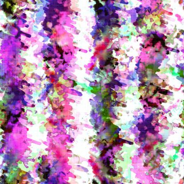 Dağınık yaz kravatlı batik plaj desenli. Kusursuz renkli lekeli uzay boyalı efekt modayı. Yumuşak döşenmiş arka plan yıkanmış. 