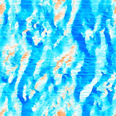 Dalgalı yaz boyası arka planı. Plaj mayosu için farklı renk karışımı, modaya uygun moda baskı. Boho dijital suluboya efekti damlatıyor. Yüksek çözünürlüklü, kusursuz desen materyali.