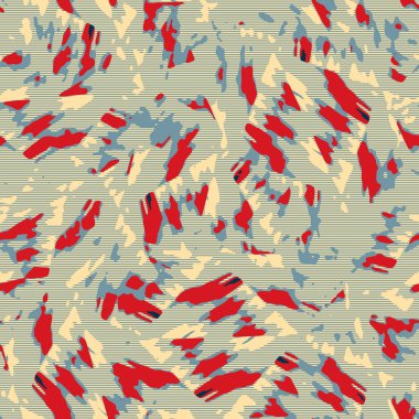 Klasik deniz mavisi, kırmızı, sarı, dikişsiz doku. Modern retro-yüzme modadan izler giyer. Memphis tarzı maskülen grunge soyut arka plan. Yüksek kaliteli jpg kumaşı.