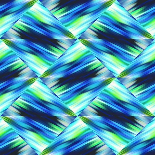 광학 반짝 이는 삼각형은 기하학적 질감 배경을 염색 한다. 바다없는 액체 흐름 효과는 패치워크 그리드 물질이다. 현대의 축축 하고 변화무쌍 한 액체 흐릿 한 무늬. — 스톡 사진