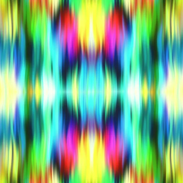 Optische Kaleidoskope verwischen den Hintergrund der Textur. Nahtlos ausgewaschener Symmetrie-Ombre-Effekt. Retro geometrisches Spiegelmuster im Stil der 80er Jahre. Hohe Auflösung Strand tragen Mode Textil — Stockfoto