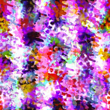 Dağınık yaz kravatlı batik plaj desenli. Kusursuz renkli lekeli uzay boyalı efekt modayı. Yumuşak döşenmiş arka plan yıkanmış. 