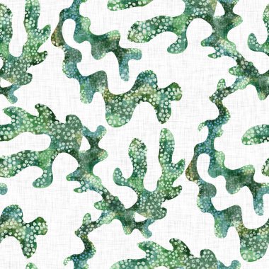 Deniz yosunlarının altında tuhaf bir yosun deseni var. Çocuksu ekran bloğu etkisi. Eğlenceli tropikal yaz scuba plaj tatili geçmişi. Şirin karikatür Scandi su altı tesisi riso kusursuz tasarım.