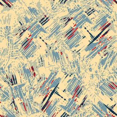 Eğlenceli sarı, kırmızı, soyut, dikişsiz doku. Modern retro-yüzme her yerde moda. Sahilde yaşam yastığı kaplaması ya da sahil evi kumaş arka planı. Yüksek kalite jpg batik swatch.