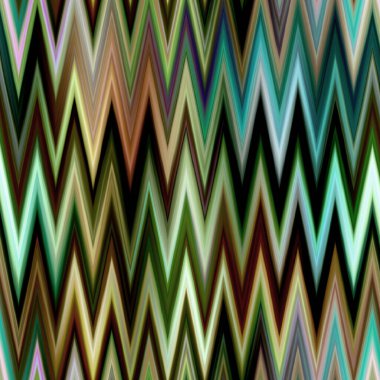 Endonezya uzayı gradyan ikat desenini boyamış. Kusursuz renklendirilmiş zig zag etkisi. 1970 'lerin moda baskısı geçmişi