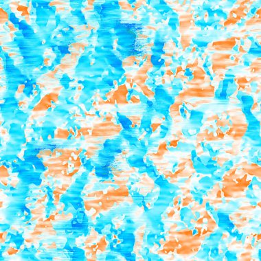 Dalgalı yaz boyası arka planı. Plaj mayosu için farklı renk karışımı, modaya uygun moda baskı. Boho dijital suluboya efekti damlatıyor. Yüksek çözünürlüklü, kusursuz desen materyali.